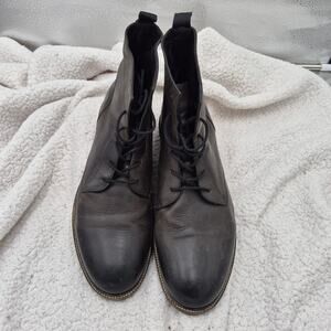 Rodd and Gunn Portal Military Black Leather lace up ankle Boot Men size 9